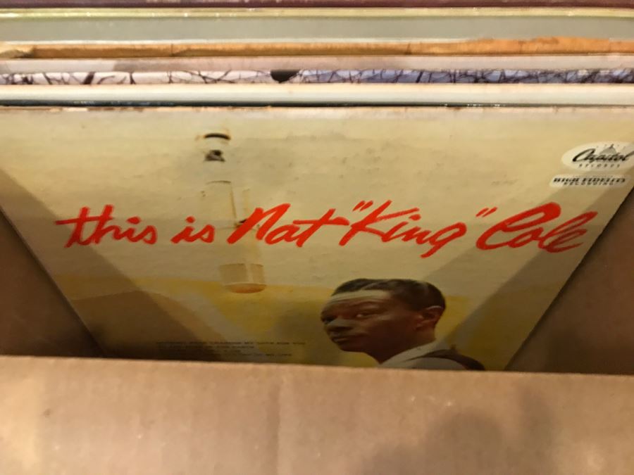 (2) Boxes Of Vintage Vinyl Records 33RPM Lot Includes Bob Dylan's Greatest Hits, Elton John's Goodbye Yellow Brick Road, Musicals, Nat King Cole - See Photos [Photo 4]