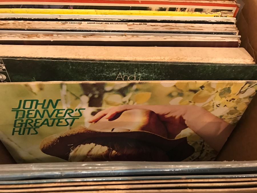 (2) Boxes Of Vintage Vinyl Records 33RPM Lot Includes Bob Dylan's Greatest Hits, Elton John's Goodbye Yellow Brick Road, Musicals, Nat King Cole - See Photos [Photo 29]