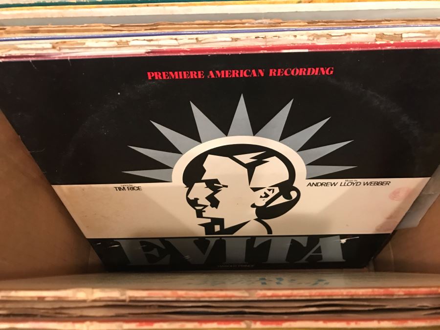 (2) Boxes Of Vintage Vinyl Records 33RPM Lot Includes Bob Dylan's Greatest Hits, Elton John's Goodbye Yellow Brick Road, Musicals, Nat King Cole - See Photos [Photo 22]