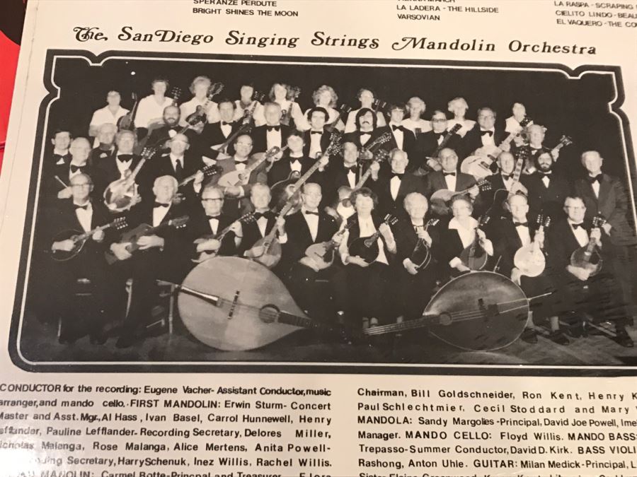 (7) Sealed Collection Of Vinyl Records From The San Diego Mandolin Orchestra (Client Plays For Orchestra) [Photo 4]
