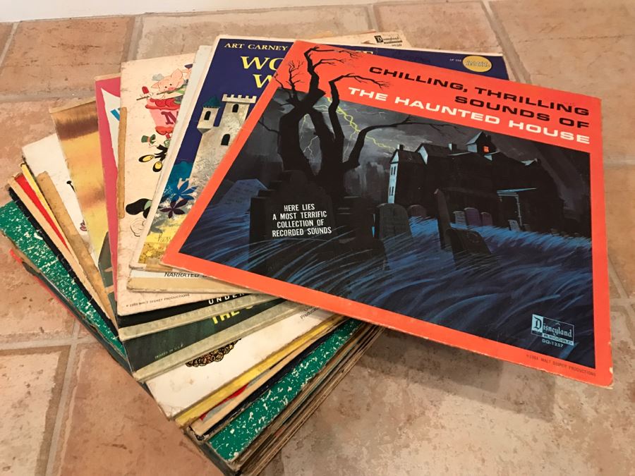 Collection Of (20+) Walt Disney Vinyl Records - Well Played And Covers Worn