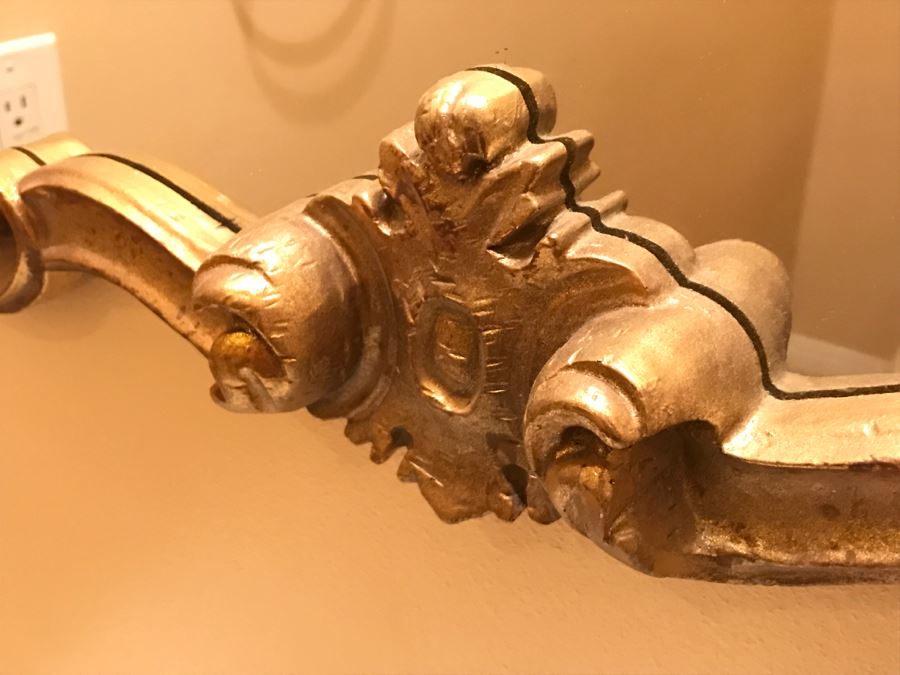 Ornate Gilded Wood Vanity Mirror [Photo 2]