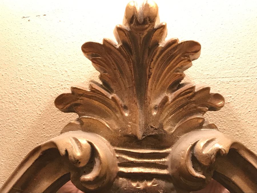 Ornate Gilded Wood Vanity Mirror [Photo 4]
