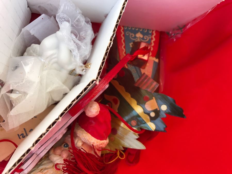 Bins Filled With Holiday Decorations Including 2-Layers Of Christmas Ornaments, Easter Decorations, Christmas Tree Stand - See All Photos [Photo 20]