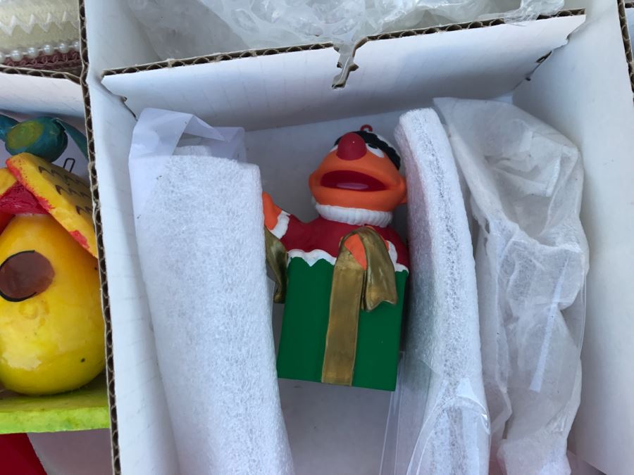 Bins Filled With Holiday Decorations Including 2-Layers Of Christmas Ornaments, Easter Decorations, Christmas Tree Stand - See All Photos [Photo 4]