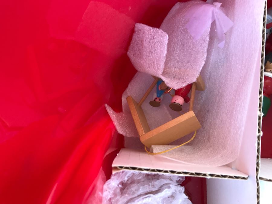 Bins Filled With Holiday Decorations Including 2-Layers Of Christmas Ornaments, Easter Decorations, Christmas Tree Stand - See All Photos [Photo 15]