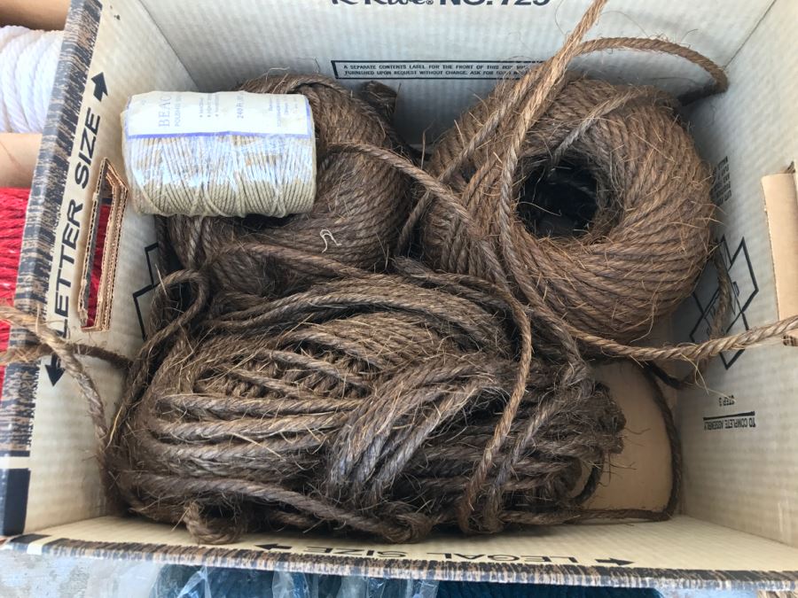 Huge Lot Of Crafting String Twine Some Colored