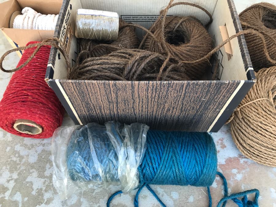 Huge Lot Of Crafting String Twine Some Colored