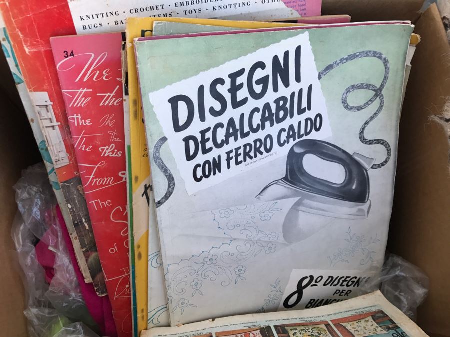 Huge Crafting Supplies Lot Including Yarn, Threads, Fabrics, Real Feathers, Fur Pelts, Books And More - See All Photos [Photo 31]