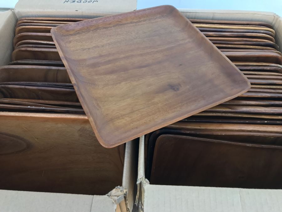 Apx (46) Wooden Monkey Pod Trays [Photo 2]