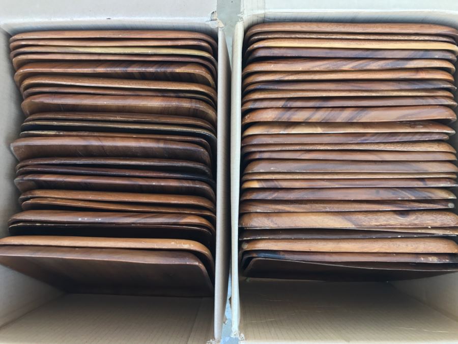 Apx (46) Wooden Monkey Pod Trays [Photo 7]