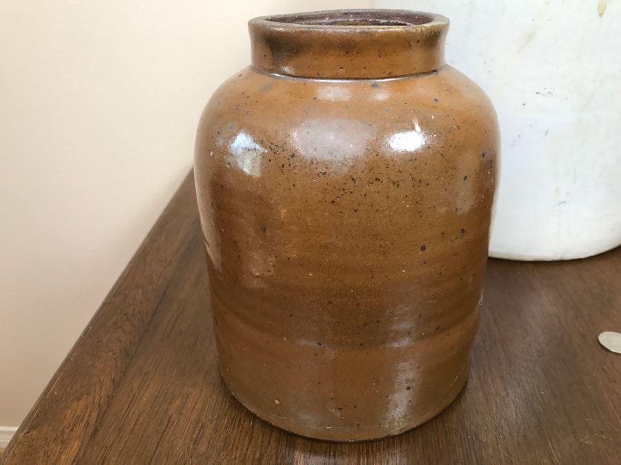 Set Of (3) Stoneware Jugs - Western Stoneware - See Photos For Condition [Photo 6]
