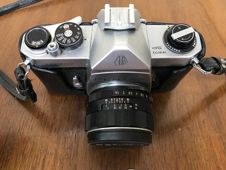 Vintage PENTAX 33MM Camera ASAHI Spotmatic SP With Case And Super-Takumar Asahi 1:1.4/50 Lens [Photo 3]