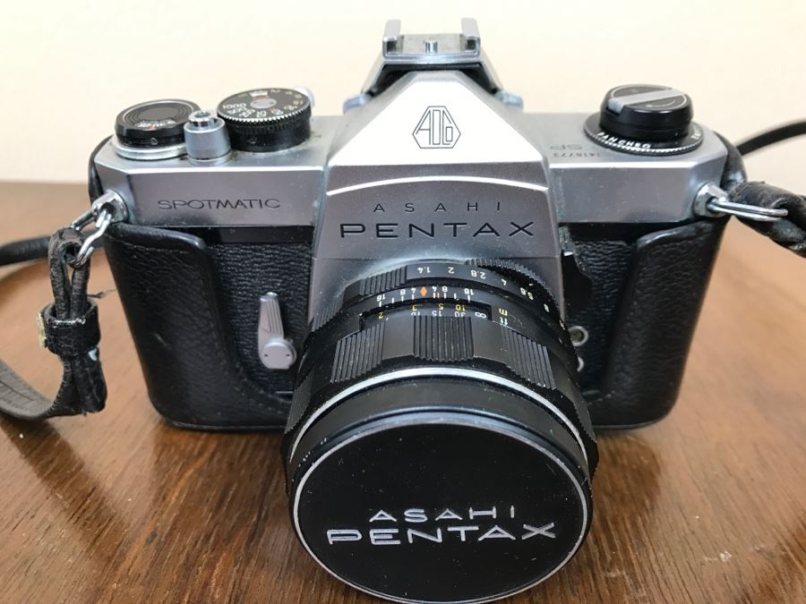Vintage PENTAX 33MM Camera ASAHI Spotmatic SP With Case And Super-Takumar Asahi 1:1.4/50 Lens [Photo 2]