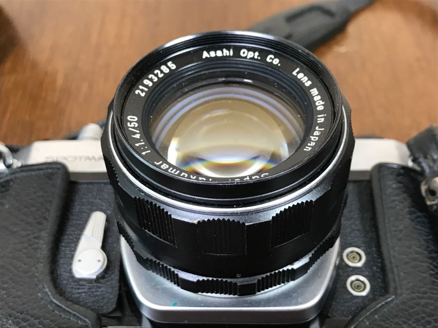 Vintage PENTAX 33MM Camera ASAHI Spotmatic SP With Case And Super-Takumar Asahi 1:1.4/50 Lens [Photo 10]