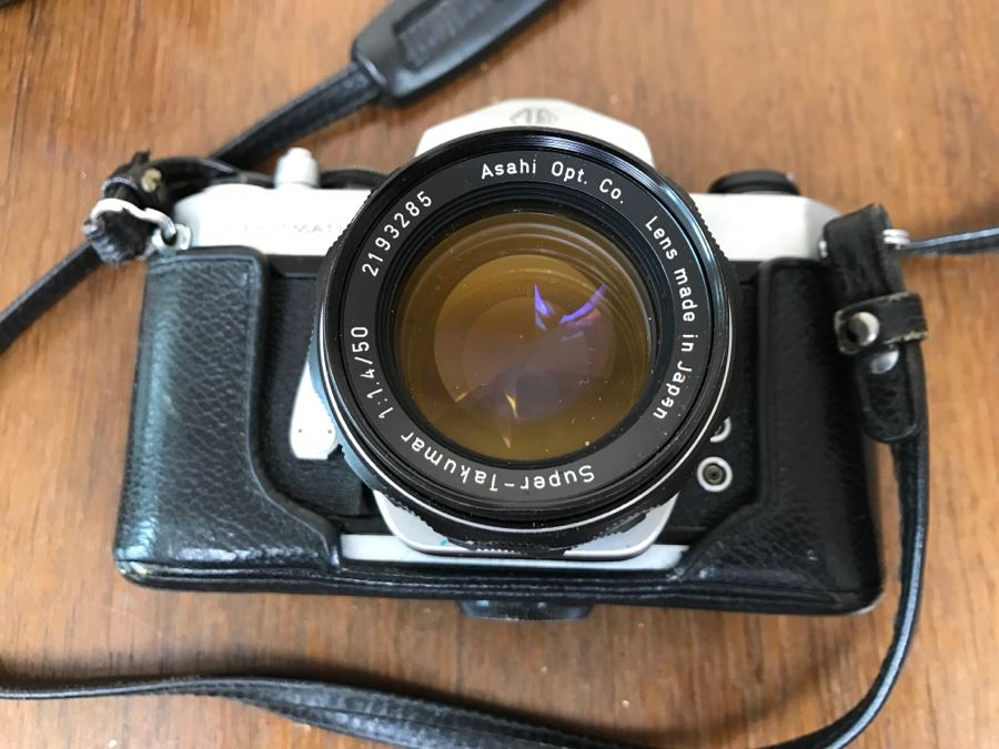 Vintage PENTAX 33MM Camera ASAHI Spotmatic SP With Case And Super-Takumar Asahi 1:1.4/50 Lens [Photo 8]