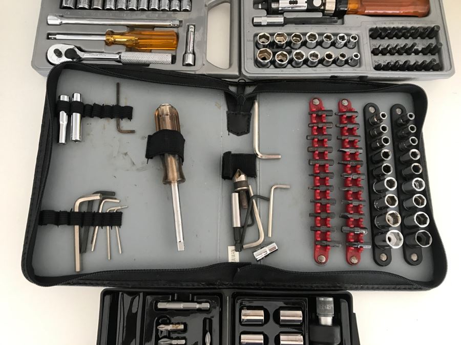 JUST ADDED - Tool Lot With Various Bit And Socket Wrench Sets [Photo 5]