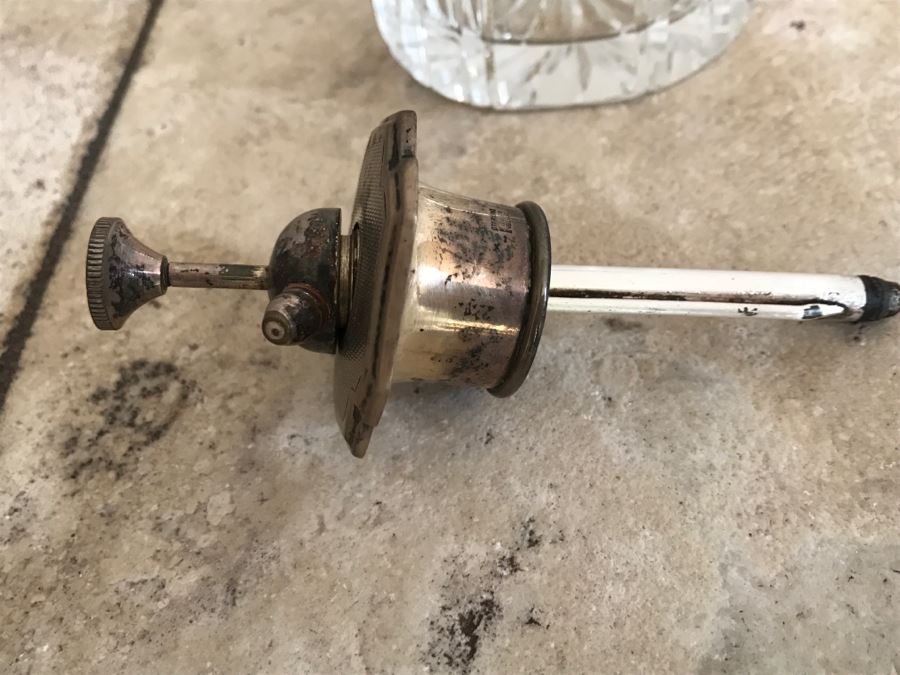 JUST ADDED - Cystal And Sterling Silver Perfume Bottle Made In England And Crystal Bottle With Stopper [Photo 16]