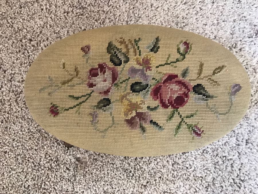 JUST ADDED - Vintage Needlepoint Stool [Photo 2]