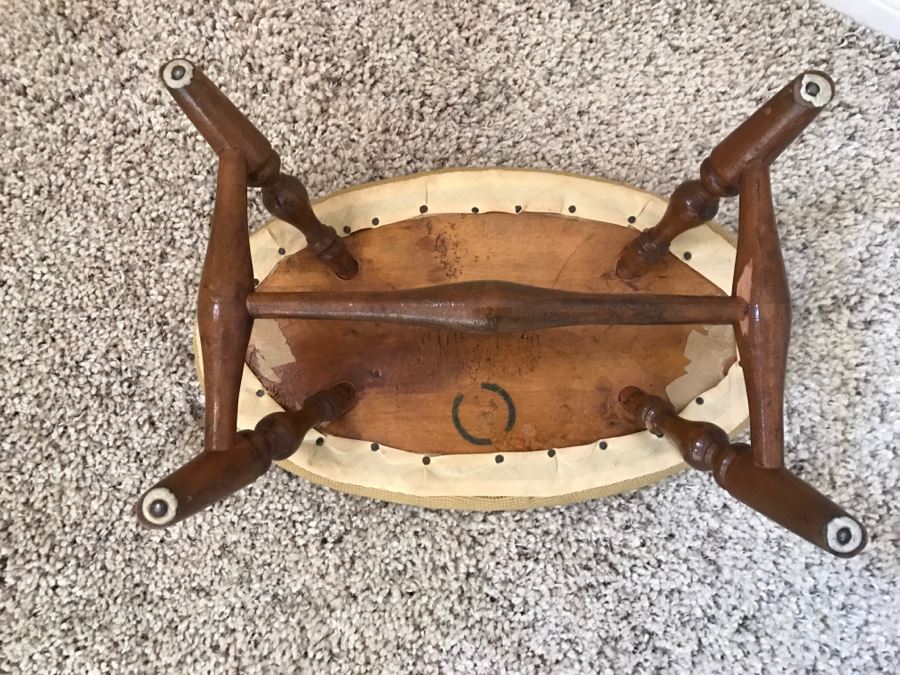 JUST ADDED - Vintage Needlepoint Stool [Photo 4]