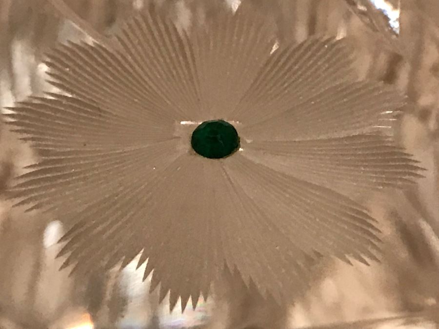 JUST ADDED - Cut Glass Trinket Box And Glass Candle Holder [Photo 5]