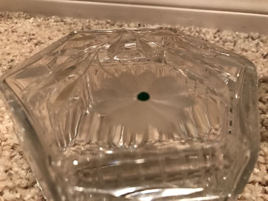 JUST ADDED - Cut Glass Trinket Box And Glass Candle Holder [Photo 4]
