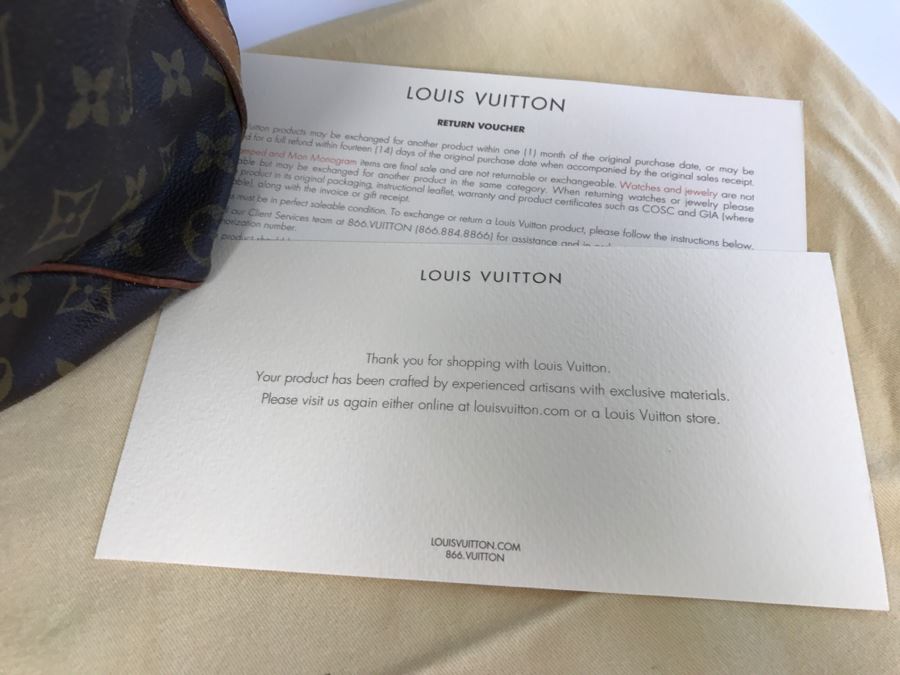 LOUIS VUITTON Monogram Handbag With Dust Jacket