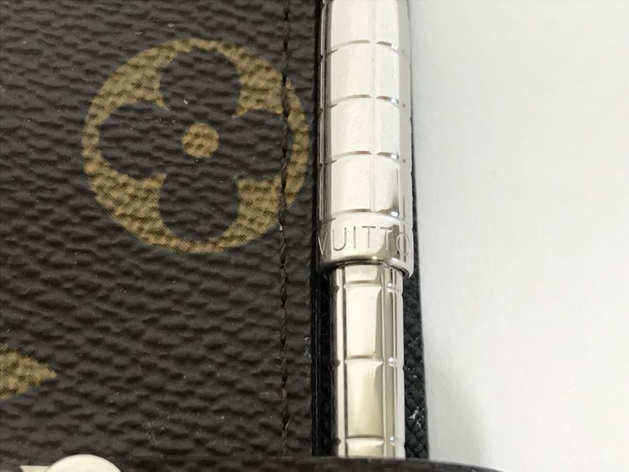 LOUIS VUITTON Monogram Organizer Binder With LOUIS VUITTON Silver Ballpoint Pen [Photo 7]