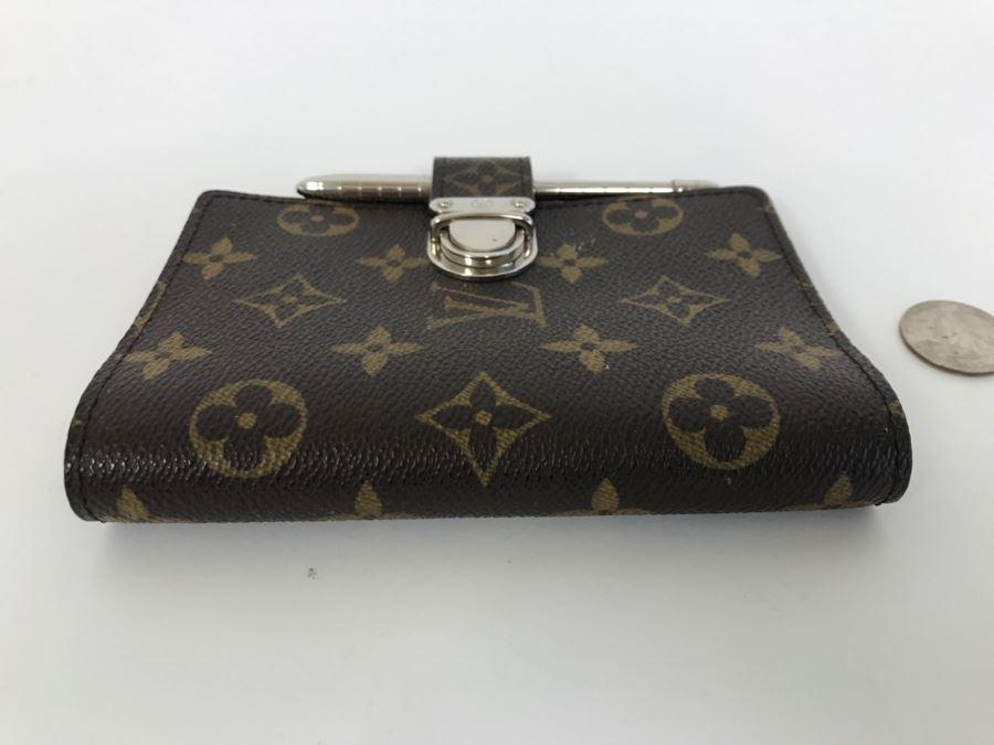 LOUIS VUITTON Monogram Organizer Binder With LOUIS VUITTON Silver Ballpoint Pen [Photo 3]