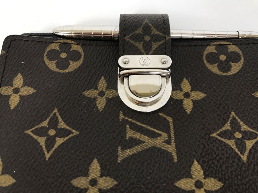 LOUIS VUITTON Monogram Organizer Binder With LOUIS VUITTON Silver Ballpoint Pen [Photo 6]
