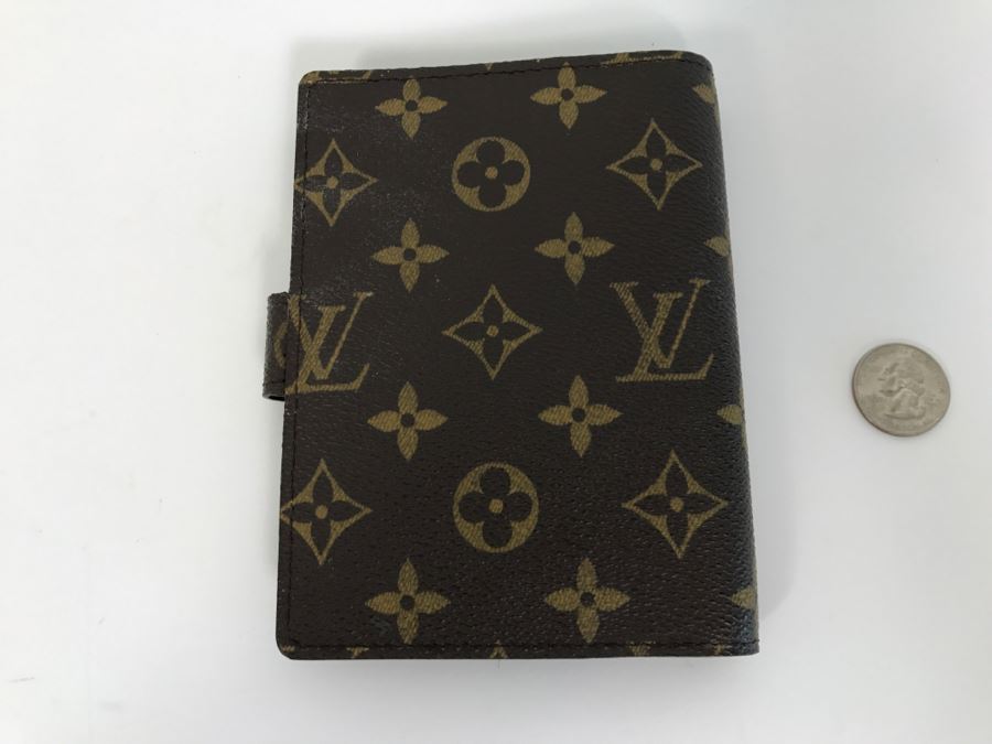 LOUIS VUITTON Monogram Organizer Binder With LOUIS VUITTON Silver Ballpoint Pen [Photo 5]