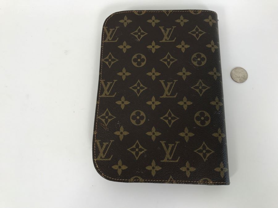 LOUIS VUITTON Monogram Organizer Zippered Document Holder Under License By Fabric Design (Note Slight Blemish On Cover In Photos) [Photo 4]