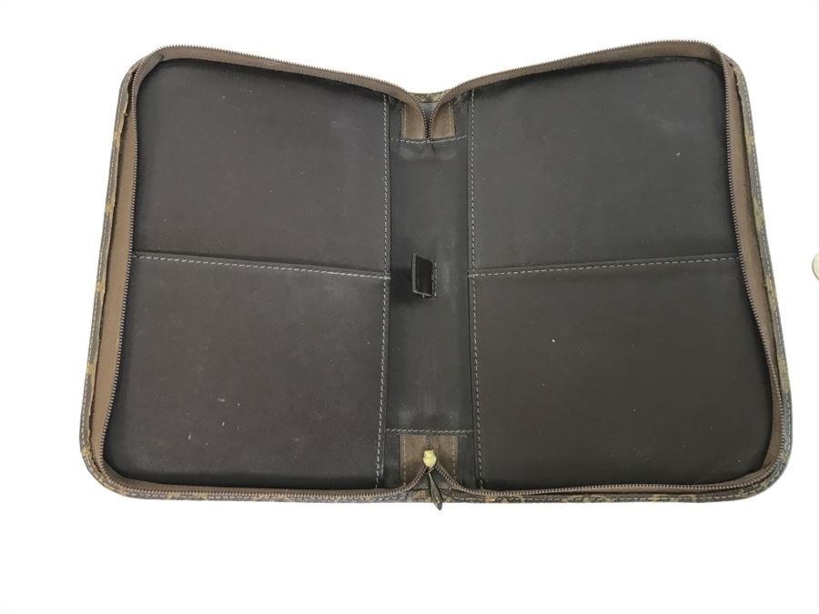 LOUIS VUITTON Monogram Organizer Zippered Document Holder Under License By Fabric Design (Note Slight Blemish On Cover In Photos) [Photo 7]