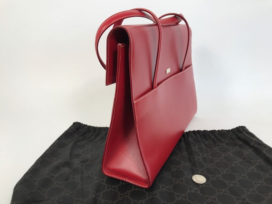 GUCCI Handbag Red With GUCCI Dust Jacket [Photo 10]