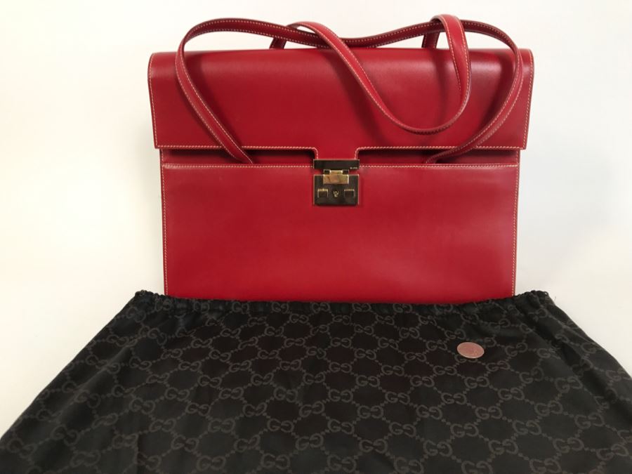 GUCCI Handbag Red With GUCCI Dust Jacket [Photo 2]