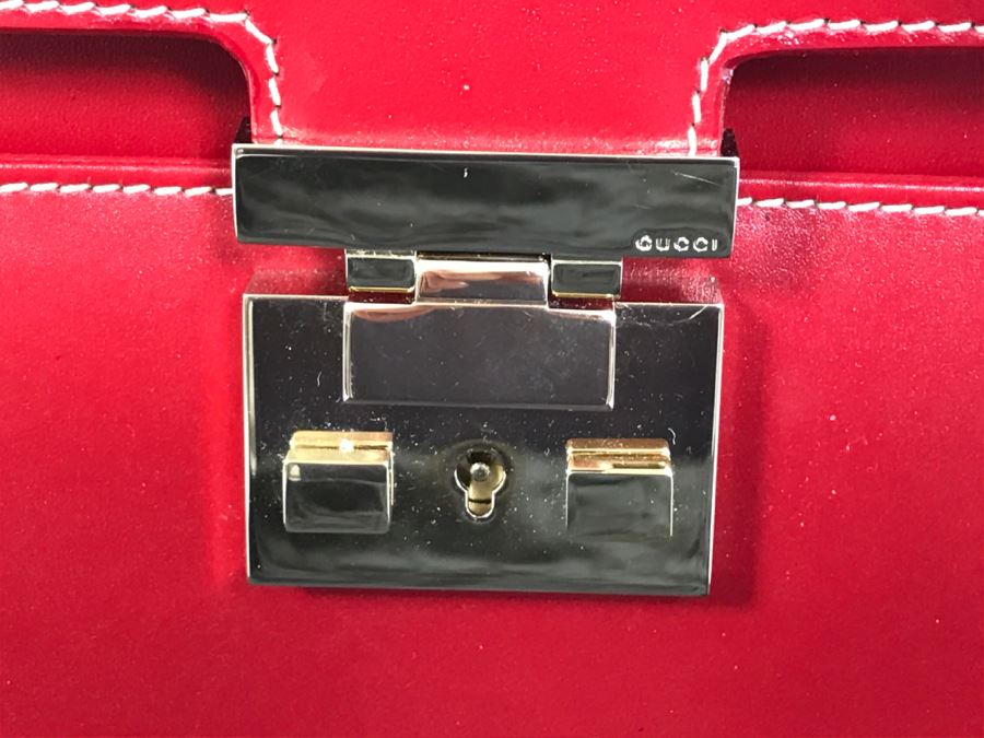 GUCCI Handbag Red With GUCCI Dust Jacket [Photo 4]