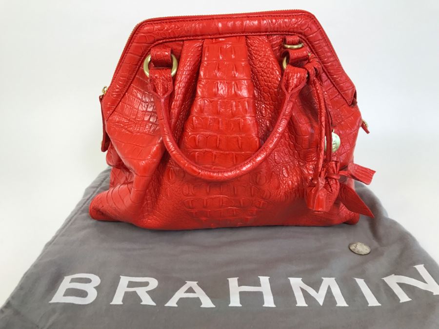 BRAHMIN Handbag Red With BRAHMIN Dust Jacket [Photo 6]