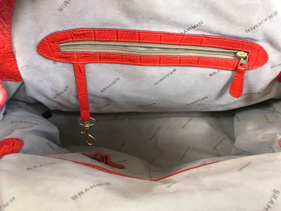 BRAHMIN Handbag Red With BRAHMIN Dust Jacket [Photo 10]