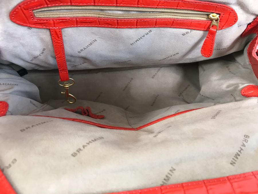 BRAHMIN Handbag Red With BRAHMIN Dust Jacket [Photo 11]