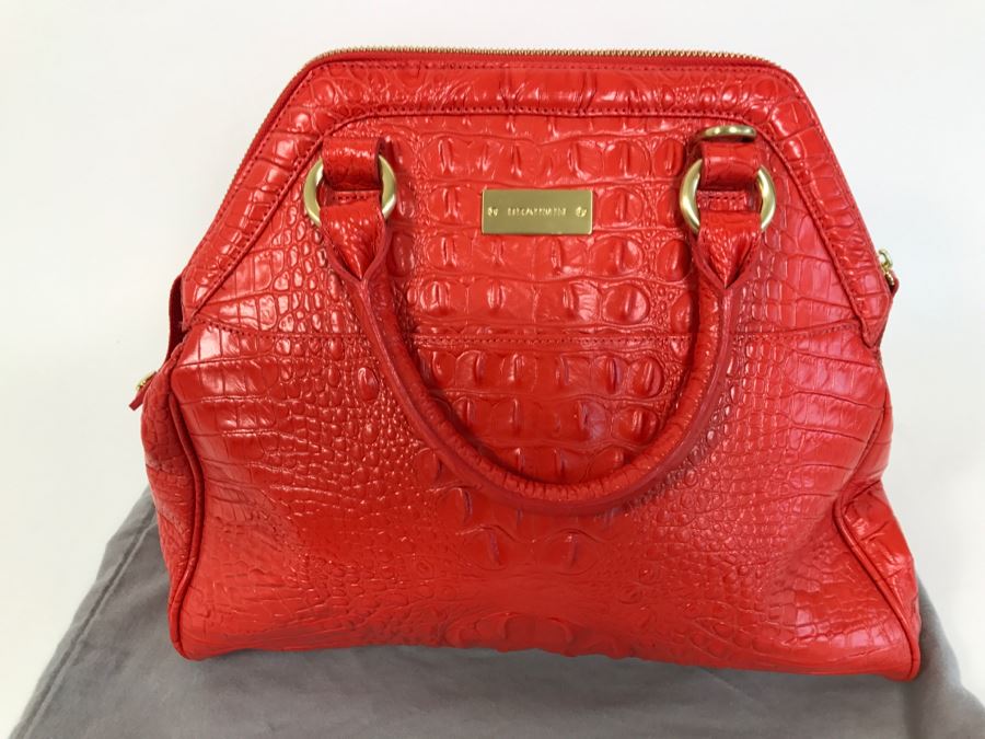 BRAHMIN Handbag Red With BRAHMIN Dust Jacket [Photo 4]