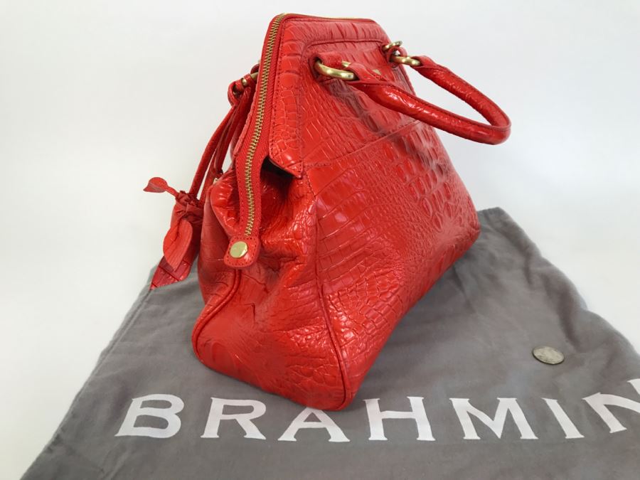 BRAHMIN Handbag Red With BRAHMIN Dust Jacket [Photo 5]