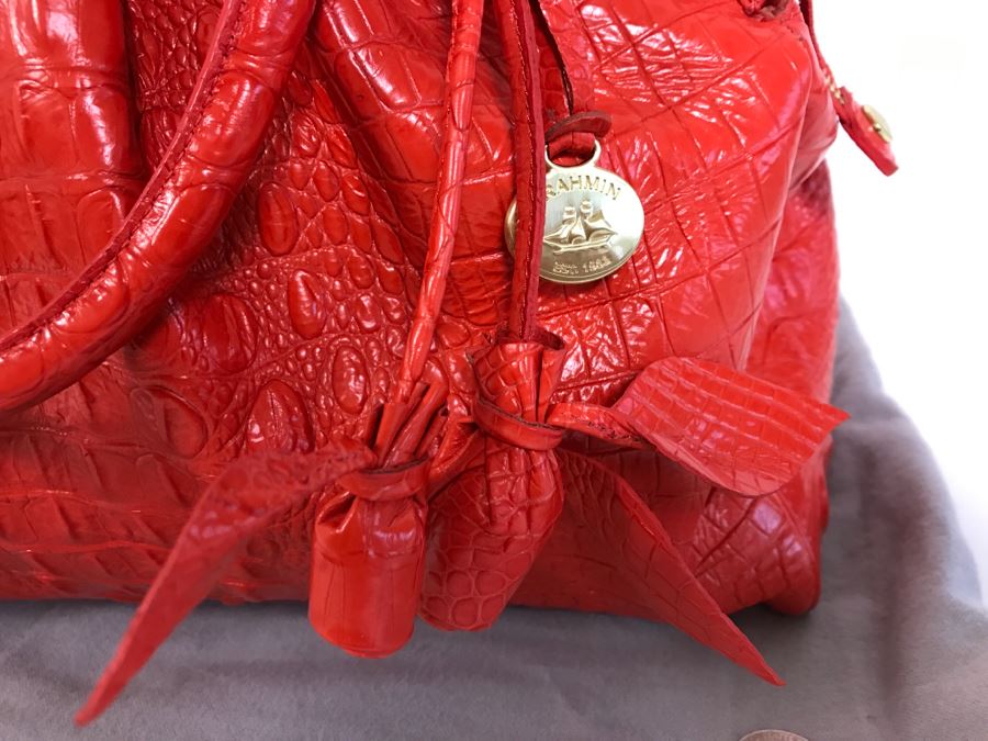 BRAHMIN Handbag Red With BRAHMIN Dust Jacket [Photo 7]