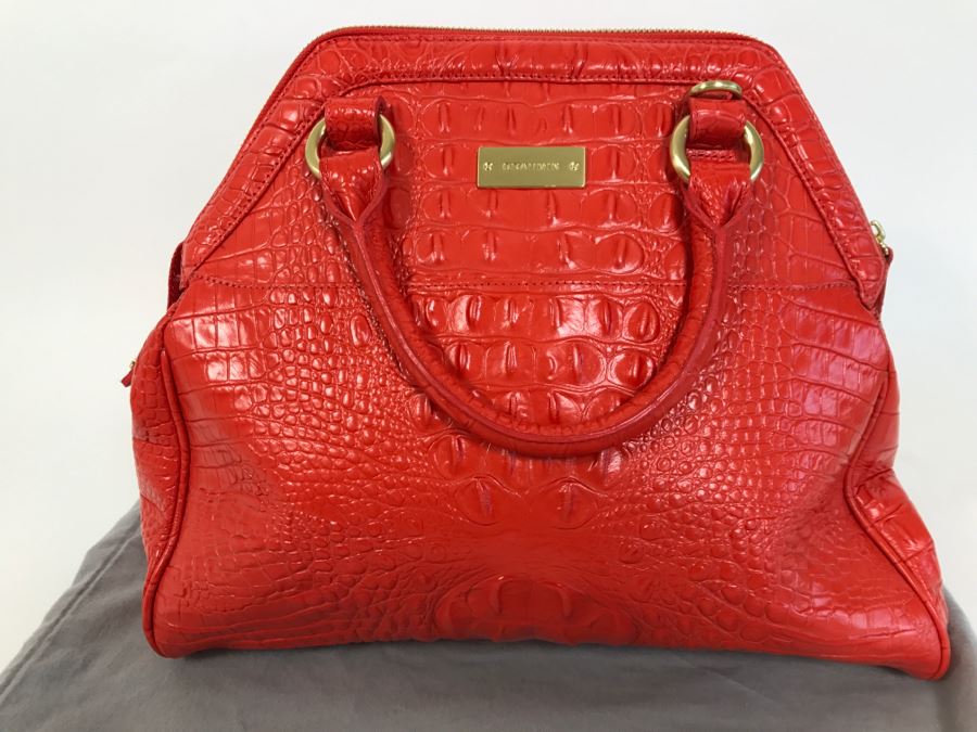 BRAHMIN Handbag Red With BRAHMIN Dust Jacket [Photo 3]