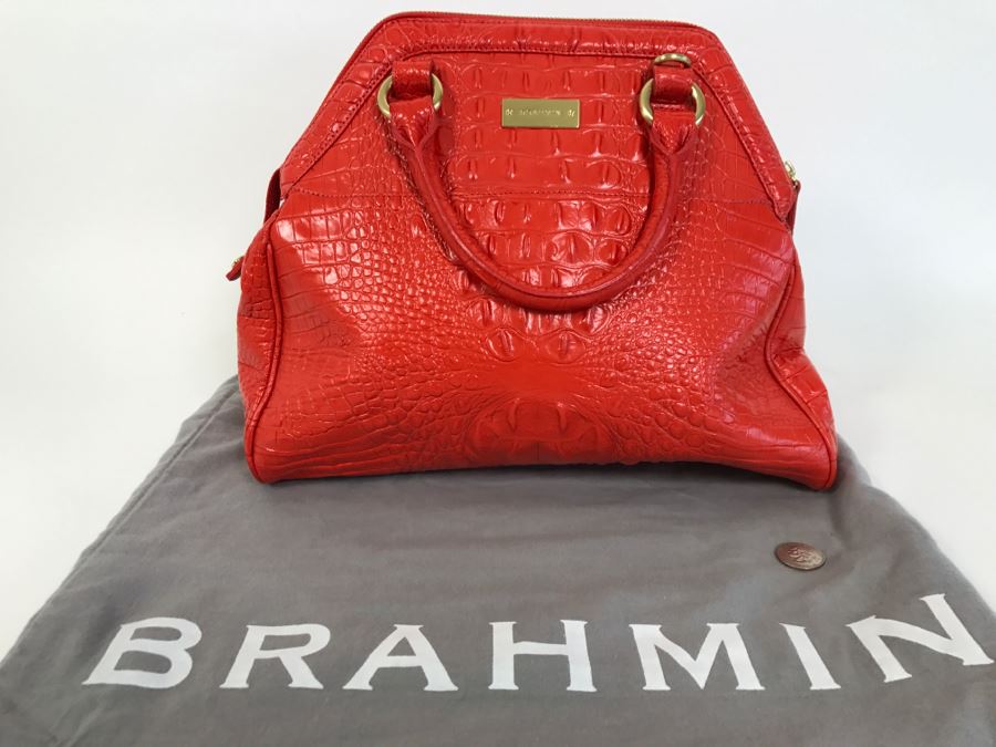 BRAHMIN Handbag Red With BRAHMIN Dust Jacket [Photo 1]