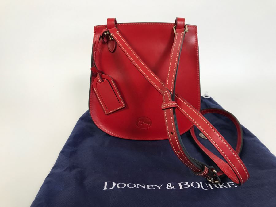 Dooney & Bourke Red Handbag Happy Bag With Dust Jacket [Photo 9]