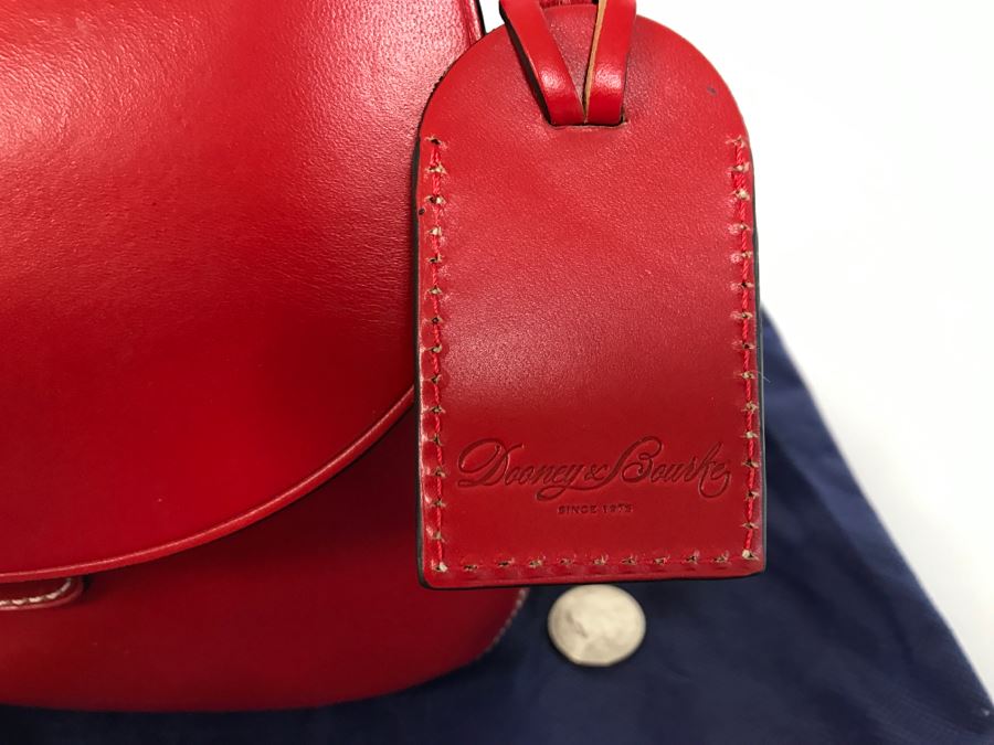 Dooney & Bourke Red Handbag Happy Bag With Dust Jacket [Photo 7]