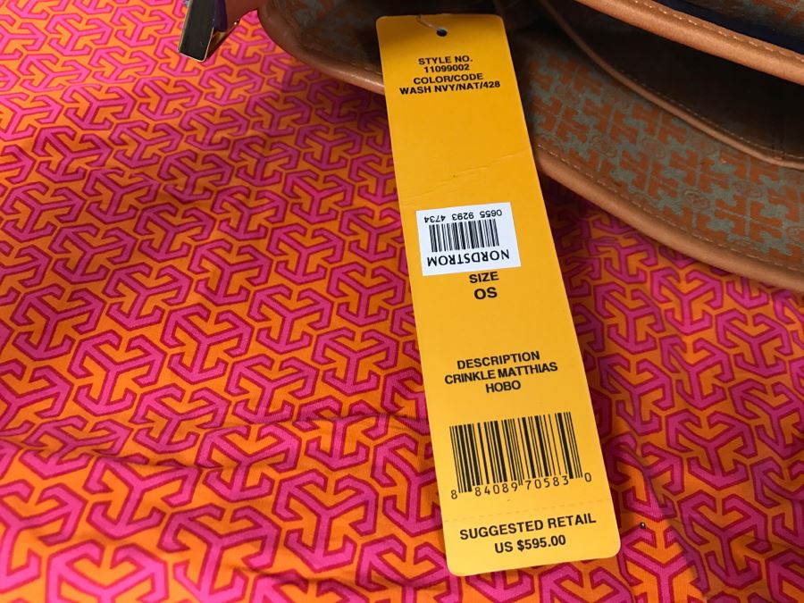 Tory Burch Handbag Crinkle Matthias Hobo New With Tags And Dust Jacket $595 Retail [Photo 8]