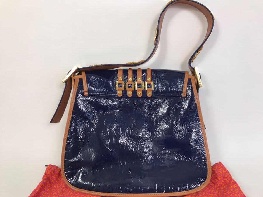 Tory Burch Handbag Crinkle Matthias Hobo New With Tags And Dust Jacket $595 Retail [Photo 5]