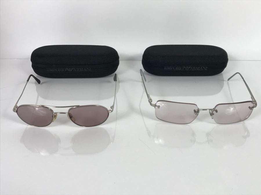 Pair Of Emporio Armani Women's Sunglases With Cases