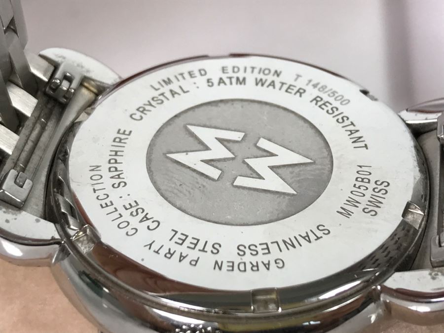 MICHELE Luxury Sapphire Diamond Ladies Watch With Case Limited Edition 'Garden Party' 148 Of 500 MW05B01 [Photo 10]